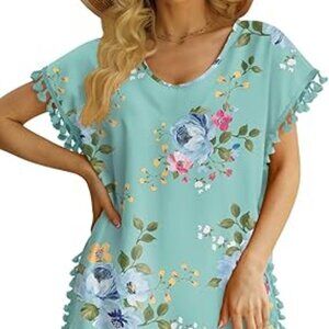 Beach Coverups for Swimwear with Chiffon Tassels for Women